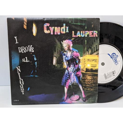 CYNDI LAUPER I drove all night, Maybe he'll know, 7" vinyl SINGLE. CYN4