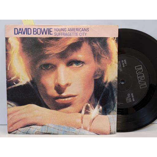 DAVID BOWIE Young Americans, Suffragette City 7" vinyl SINGLE. BOW506