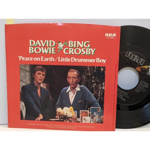 DAVID BOWIE BING CROSBY Place on earth Little drummer boy, Fantastic voyage, 7" vinyl SINGLE. PH13400