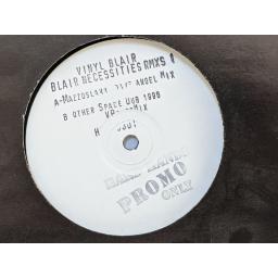 VINYL BLAIR Blair necessities rmxs 1, 12" vinyl PROMO. HAND030T