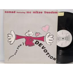 NOMAD featuring MC MIKEE FREEDOM (I wanna give you) devotion, (instrumental), Sang-froid, 12" vinyl SINGLE. RUMAT25