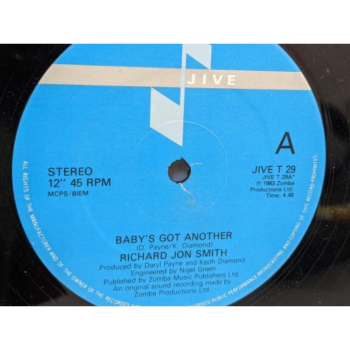 RICHARD JON SMITH Baby's got another, (Dub version), This is the moment, 12" vinyl SINGLE. JIVET29