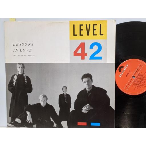 LEVEL 42 Lessons in love, World machine, Hot water (live), 12" vinyl SINGLE. POSPX790