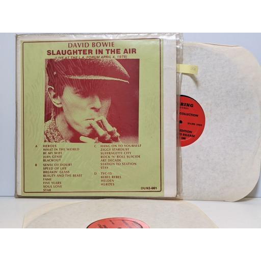 DAVID BOWIE Slaughter in the air, 2x 12" vinyl LP. DUKE001