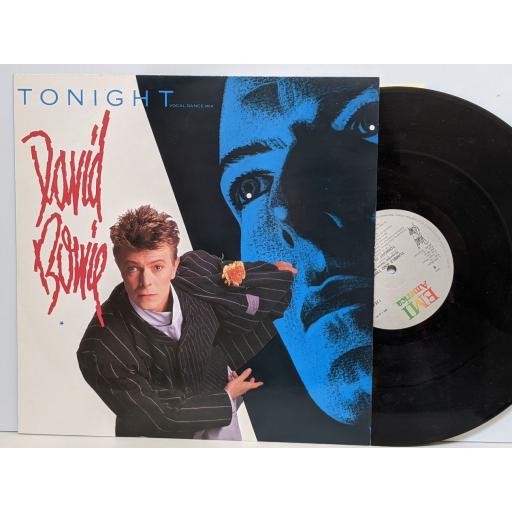 DAVID BOWIE Tonight (vocal dance mix), Tumble and twirl, Tonight (dub mix), 12" vinyl SINGLE. 12EA187