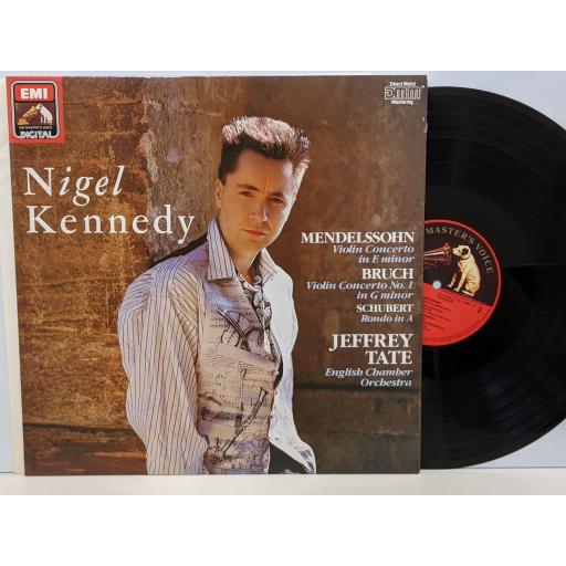 ENGLISH CHAMBER ORCHESTRA conducted by JEFFREY TATE with NIGEL KENNEDY Violin concerto no.1 in g minor op.26, Violin concerto in e minor op.64, 12" vinyl LP. EL7496631