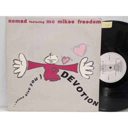 NOMAD featuring MC MIKEE FREEDOM (I wanna give you) devotion, (instrumental), Sang-froid, 12" vinyl SINGLE. RUMAT25