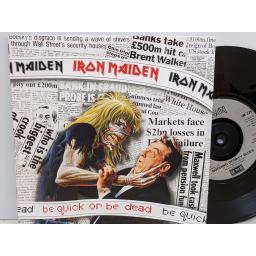 IRON MAIDEN Be quick or be dead, Nodding donkey blues, 7" vinyl SINGLE. EM229