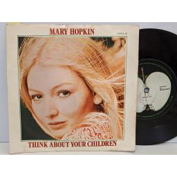 MARY HOPKIN Think about your children, Heritage, 7" vinyl SINGLE. APPLE30