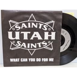 UTAH SAINTS What can you do for me, Trans europe excess, 7" vinyl SINGLE. F164