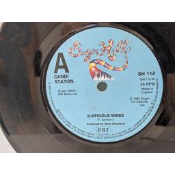 CANDI STATION Suspicious minds, Let's love and be free, 7" vinyl SINGLE. SH112