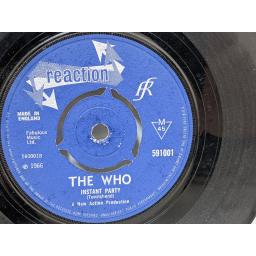 THE WHO Substitute, Instant party, 7" vinyl SINGLE. 591001