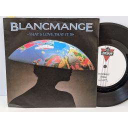 BLANCMANGE That's love that is is, Vishnu, 7" vinyl SINGLE. BLANC6