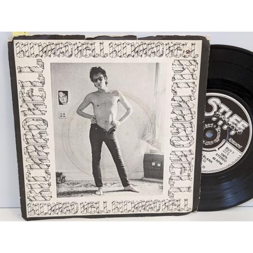 RICHARD HELL (I could live with you in) another world, (I belong to the) blank generation, You gotta lose, 7" vinyl SINGLE. BUY7