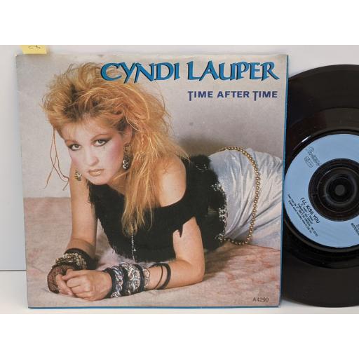 CINDY LAUPER Time after time, I'll kiss you, 7" vinyl SINGLE. A4290