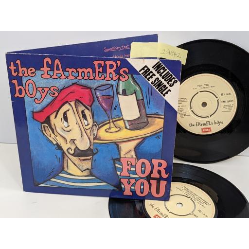 THE FARMERS BOYS For you, T.o.s.d., Muck it out, Drinking and dressing up, Something that i ate, I don't know why i don't like all my friends, 2x 7" vinyl SINGLE. EMI5401