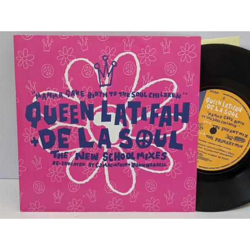 QUEEN LATIFAH AND DE LA SOUL Mamma gave birth to the soul children, The primary mix, 7" vinyl SINGLE. GEE26