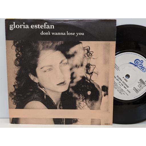 GLORIA ESTEFAN Don't wanna lose you, Words get in the way (live), 7" vinyl SINGLE. 6550540