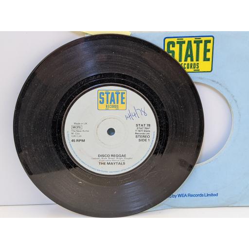 THE MAYTALS Disco reggae, Dub a little reggae, 7" vinyl SINGLE. STAT78