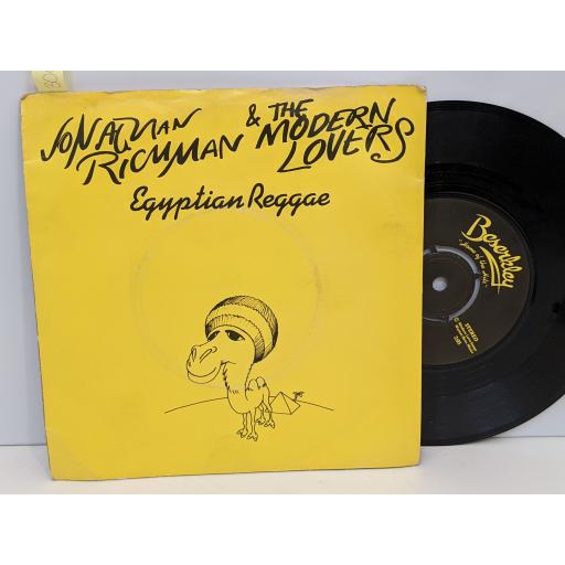 JOHNATHAN RICHMAN AND THE MODERN LOVERS Egyptian reggae, Roller coaster by the sea, 7" vinyl SINGLE. BZZ2