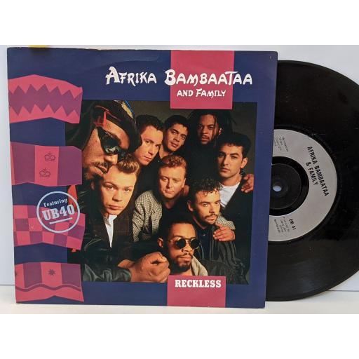 AFRIKA BAMBAATAA AND FAMILY featuring UB40 Reckless, Mind body and soul, 7" vinyl SINGLE. EM41