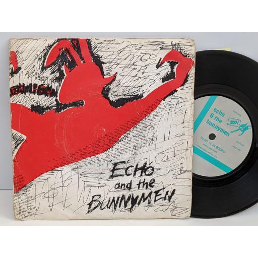 ECHO AND THE BUNNYMEN, The pictures on my wall, Read it in books, 7" vinyl SINGLE. CAGE004