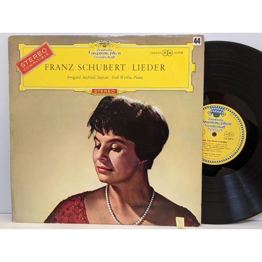 FRANZ SCHUBERT - IRMGARD SEEFRIED, SOPRAN, ERIK WERBA, KLAVIER Franz schubert - lieder, 12" vinyl LP. 136009