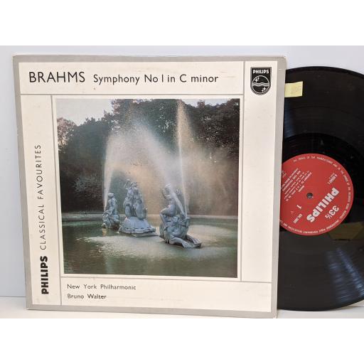 BRAHMS - NEW YORK PHILHARMONIC ORCHESTRA conducted by BRUNO WALTER Symphony no.1 in c minor op.68, 12" vinyl LP. GBL5603