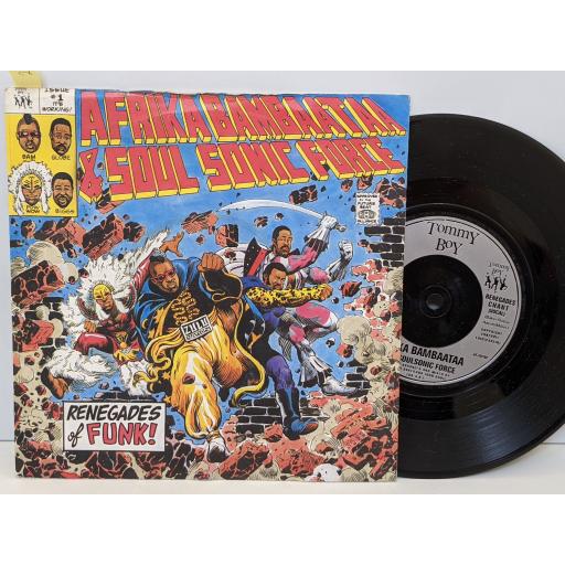 AFRIKA BAMBAATAA AND SOULSONIC FORCE Renegades of funk, Renegades chant, 7" vinyl SINGLE. AFR1