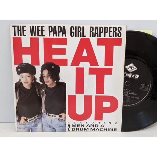 WEE PAPA GIRL RAPPERS FEATURING TWO MEN AND A DRUM MACHINE Heat it up, Flaunt it, 7" vinyl SINGLE. JIVE174