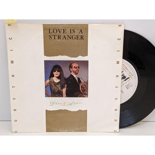EURYTHMICS Love is a stranger, Monkey monkey, 7" vinyl SINGLE. DA1