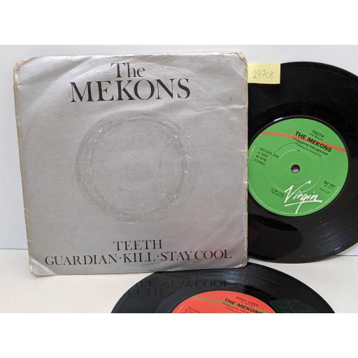 THE MEKONS Teeth, Guardian, Kill, Stay cool, 2x 7" vinyl SINGLE. SV101