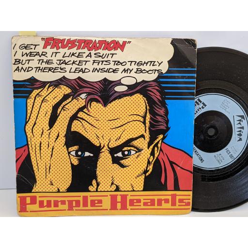 PURPLE HEARTS Frustration, Extraordinary sensations, 7" vinyl SINGLE. FICS007