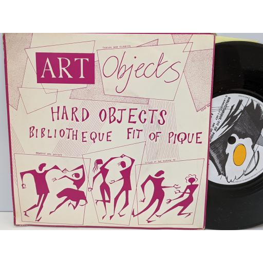 ART OBJECTS Hard objects, Bibliotheque, fit of pique, 7" vinyl SINGLE. EGG007