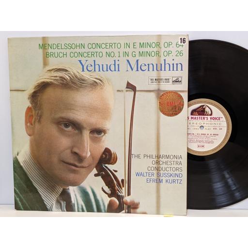 YEHUDI MENUHIN AND THE PHILHARMONIA ORCHESTRA CONDUCTED BY WALTER SUSSKIND Concerto no.1 in g minor, 12" vinyl LP. ASD334