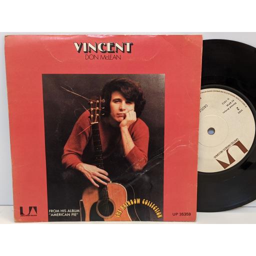 DON McLEAN Vincent, Castles in the air, 7" vinyl SINGLE. UP35359