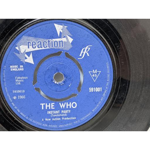 THE WHO Substitute, Instant party, 7" vinyl SINGLE. 591001