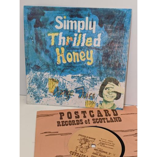 ORANGE JUICE Simply thrilled honey, Breakfast time, 7" vinyl SINGLE. POSTCARD80-6