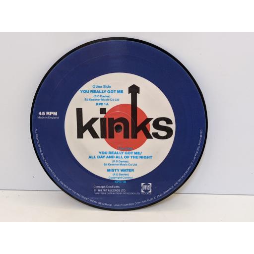 THE KINKS You really got me, You really got me/all day all of the night, Misty water, 7" vinyl SINGLE. KPD1