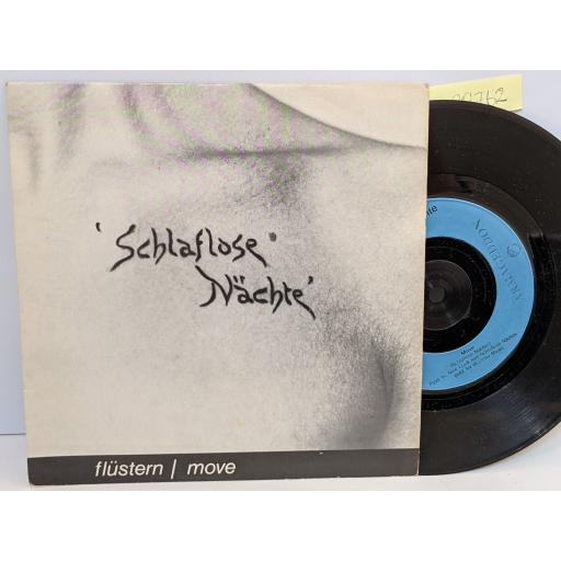 SCHLAFLOSE NACHTE Flustern, Move, 7" vinyl SINGLE. AS019