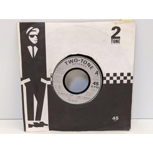 THE SPECIALS Too much too young, 7" vinyl EP. CHSTT7