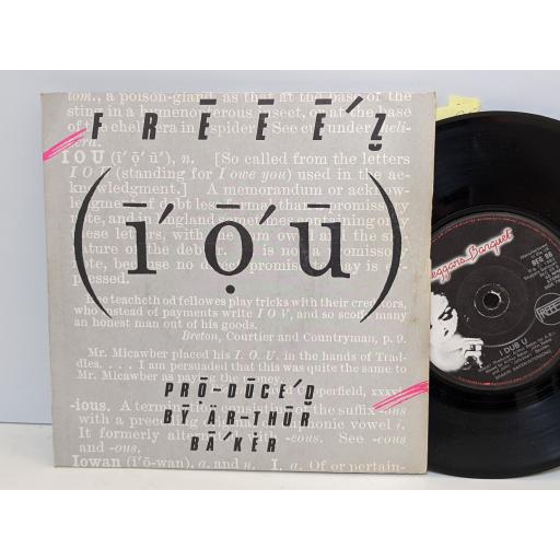FREEZ I.o.u., I dub u, 7" vinyl SINGLE. BEG96