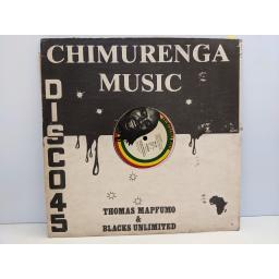 THOMAS MAPFUMO AND THE BLACKS UNLIMITED Kariba, Guruwe, 12" vinyl SINGLE. TM02