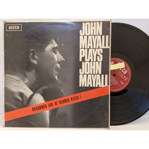 JOHN MAYALL AND THE BLUESBREAKERS Live at klooks kleek, 12" vinyl LP. LK4680