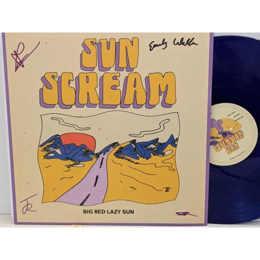 SUN SCREAM Big red lazy sun DARK BLUE 12" vinyl EP.
