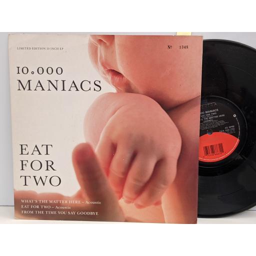 10,000 MANIACS Eat for two 10" limited edition vinyl EP. EKR100TE
