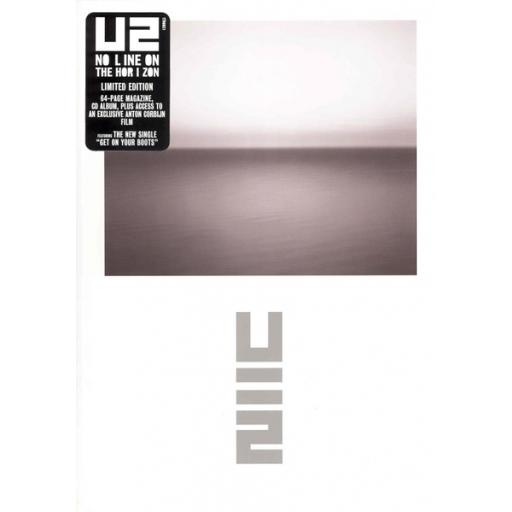 U2 no line on the horizon, limited edition fold out digipack with 32 page book;et, fold out poster, CD, plus access to exclusive anton corbijn film