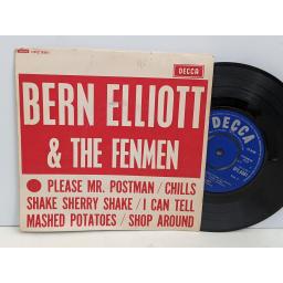 BERN ELLIOT & THE FENMEN Please Mr. Postman 7" single. DFE8561