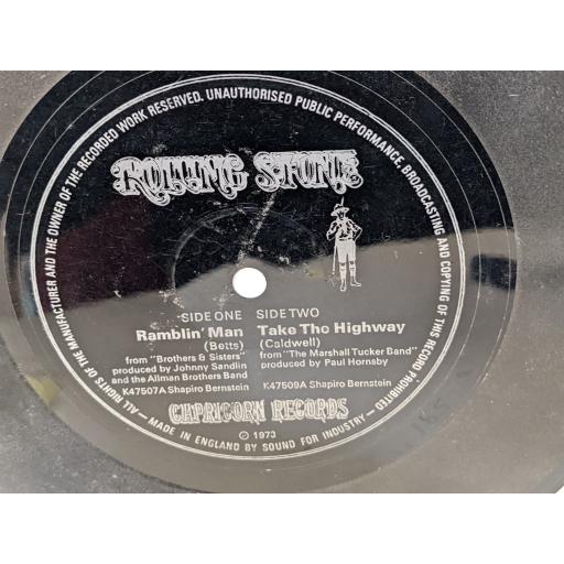 The Allman Brothers Band / The Marshall Tucker Band Ramblin' Man / Take The Highway 7" single flexidisc