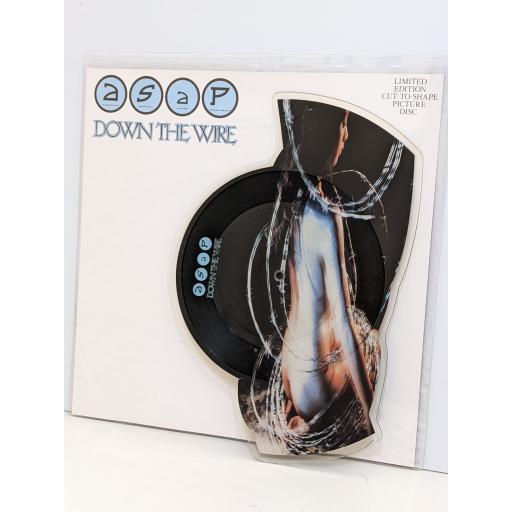 ASAP Down the wire 7" cut-out picture disc single. EMPD131